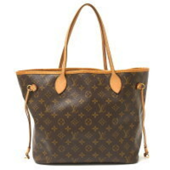 Louis Vuitton Neverfull Tote Shoulder Bag Monogram Leather brown - Picture 1 of 7